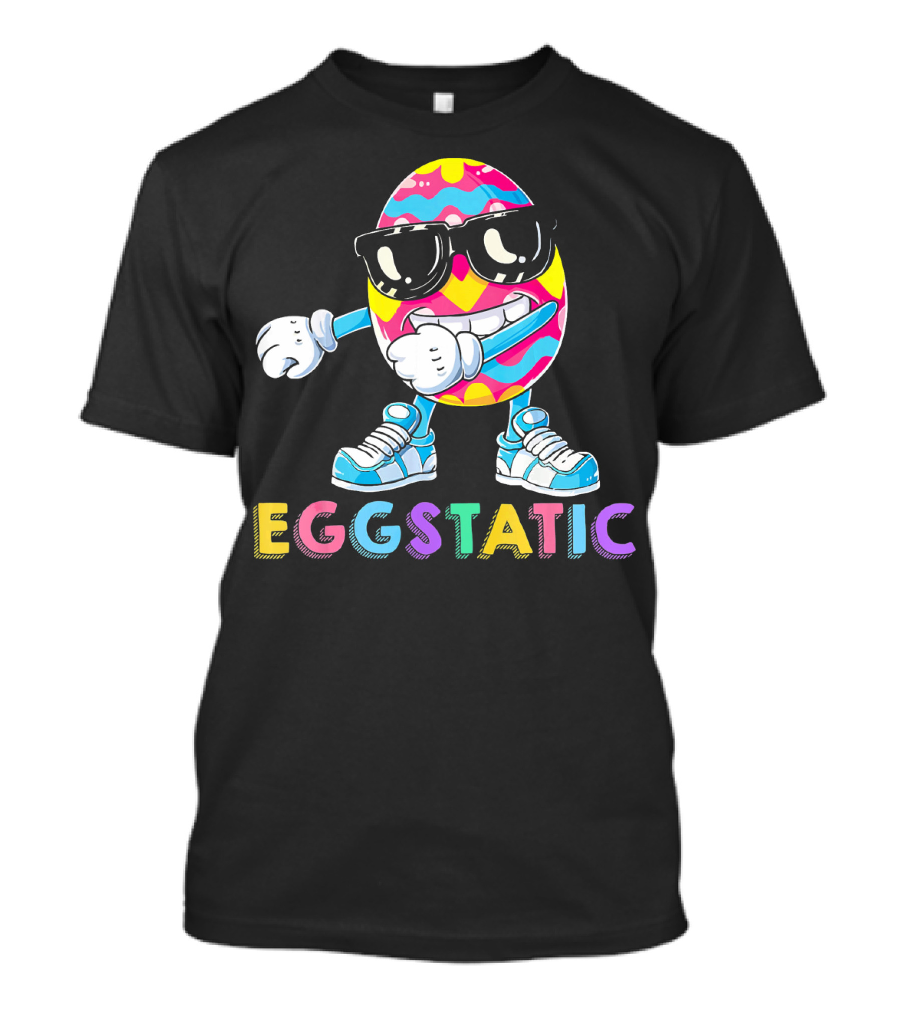 Eggstatic Flossing Easter Egg Dance With Sunglasses And Sneakers T-Shirt
