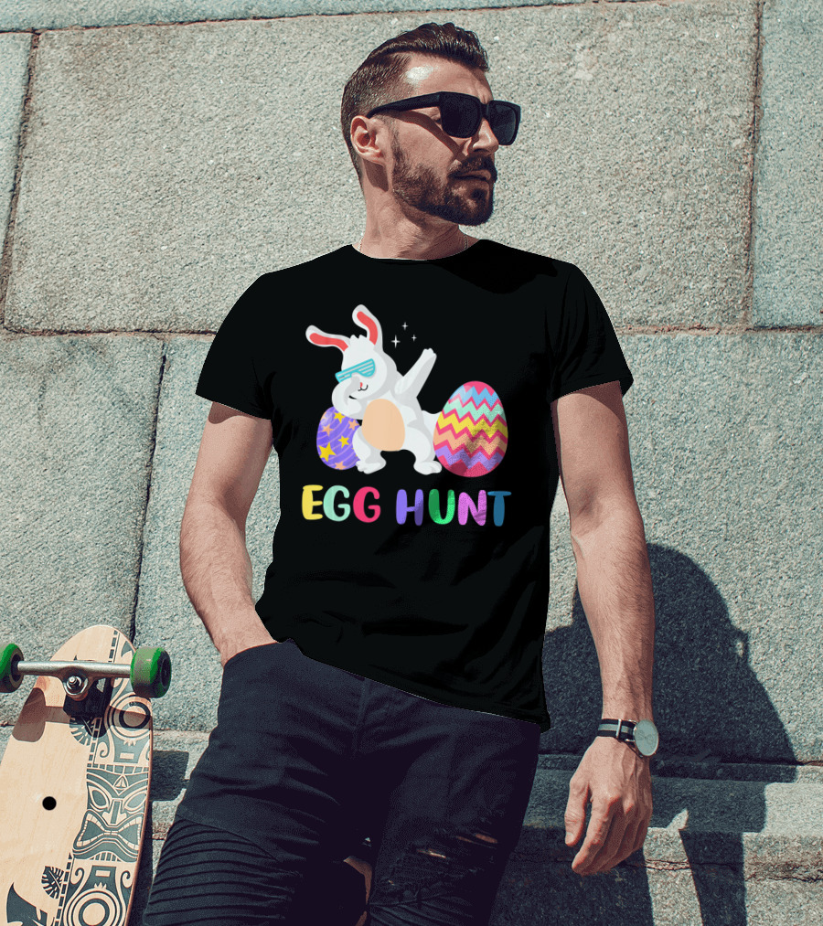 Easter Bunny Dabbing Egg Hunt Funny Easter T-Shirt