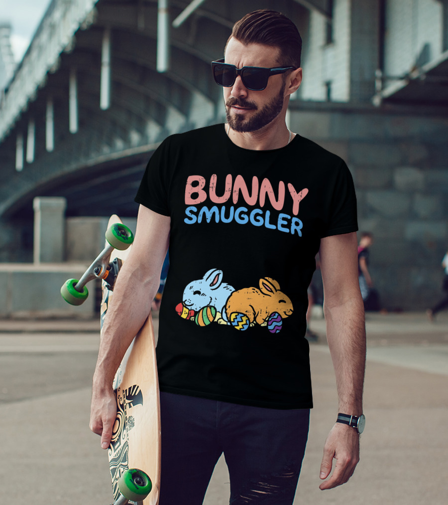 Bunny Smuggler Twins Easter Pregnancy T-Shirt