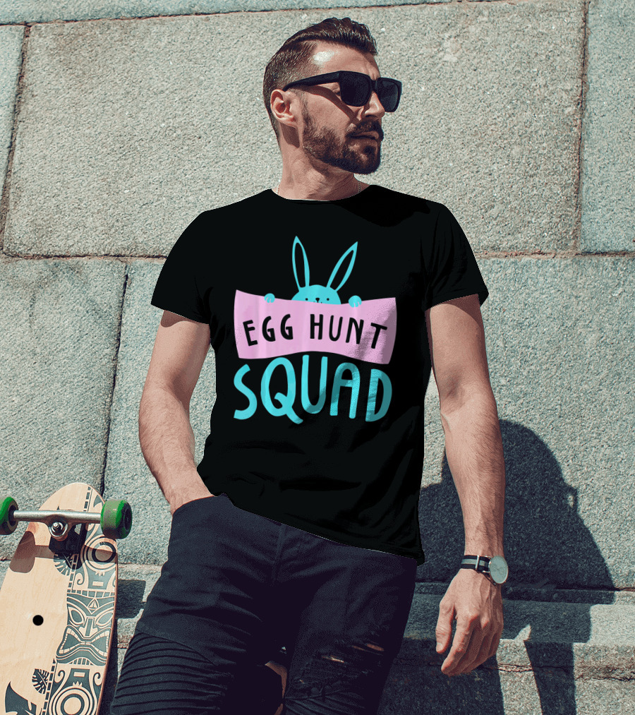 Egg Hunt Squad Easter Bunny Banner T-Shirt