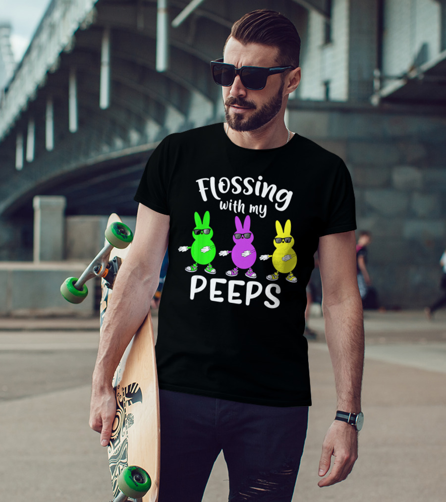 Flossing With My Peeps Bunny Dancing Fun T-Shirt
