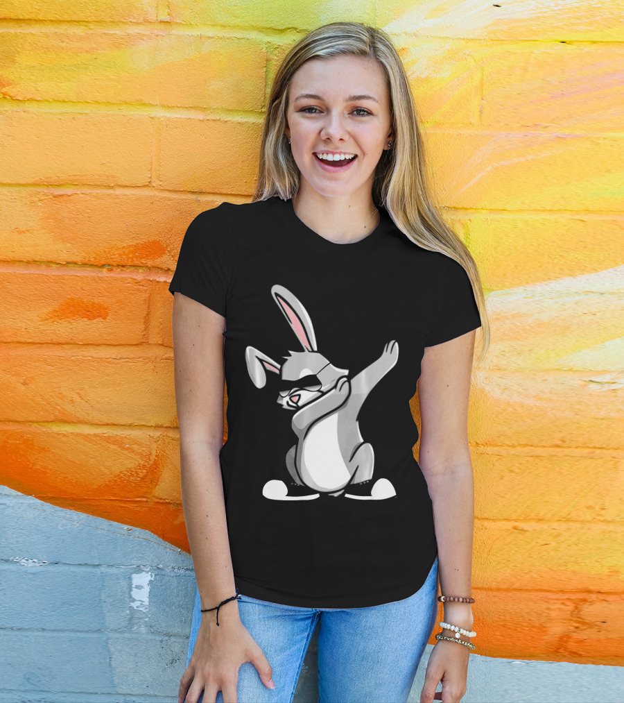 Easter Dab Bunny Women's Sunglasses Cute Rabbit Dancing T-Shirt
