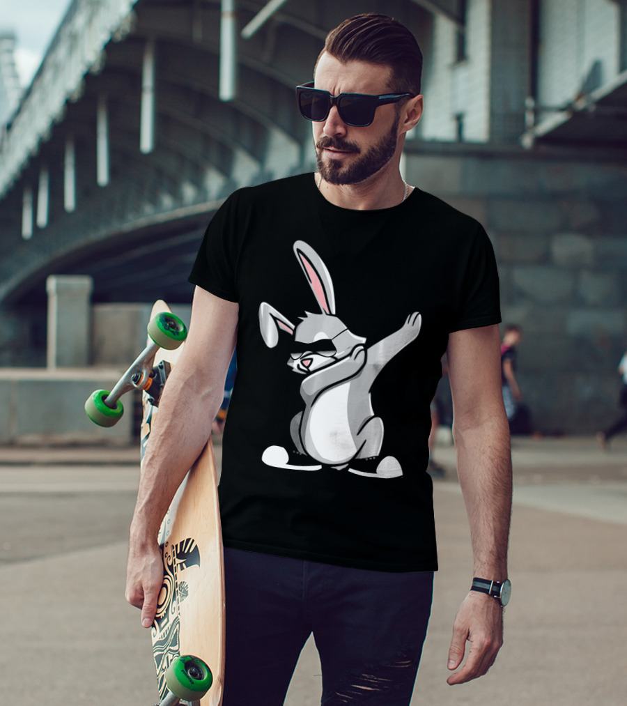 Easter Dab Bunny Women's Sunglasses Cute Rabbit Dancing T-Shirt