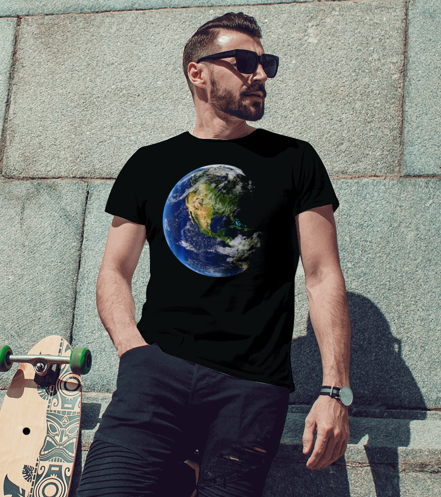 Planet Earth North America Globe T-Shirt