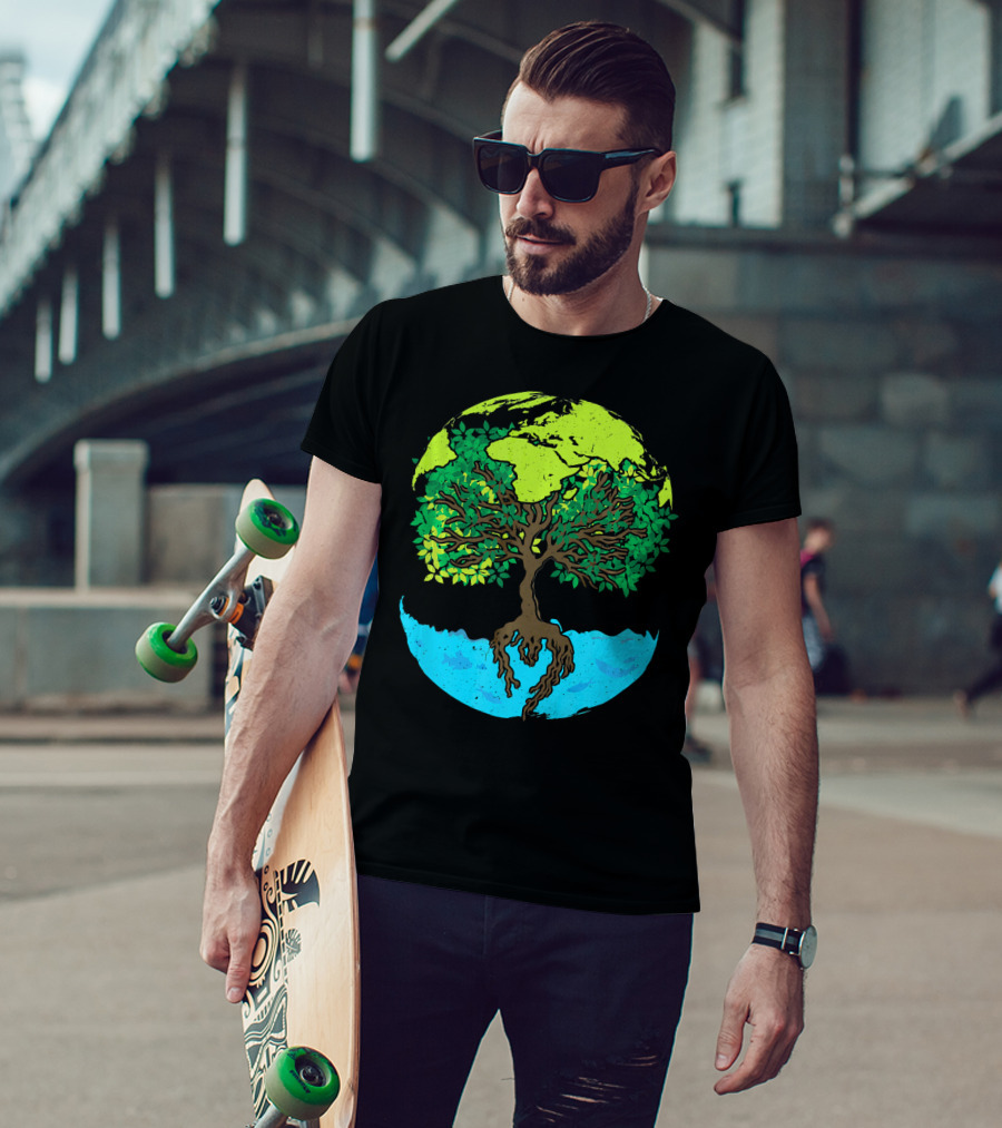 World Environment Earth Day Save The Tree Planet Nature Conservation T-Shirt