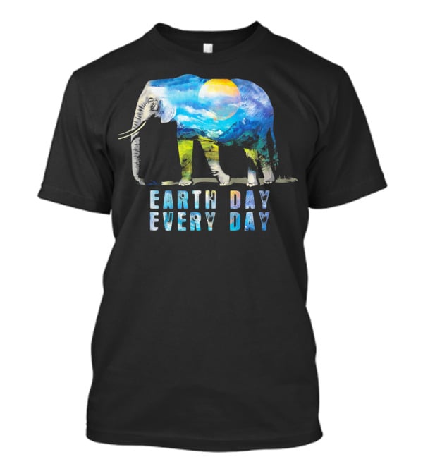 Elephant Earth Day Every Day Nature Scene T-Shirt