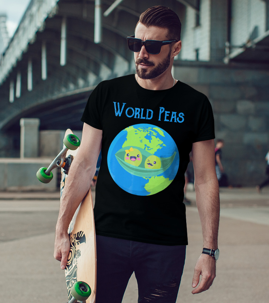 World Peas Give Peas A Chance Earth Peapod T-Shirt