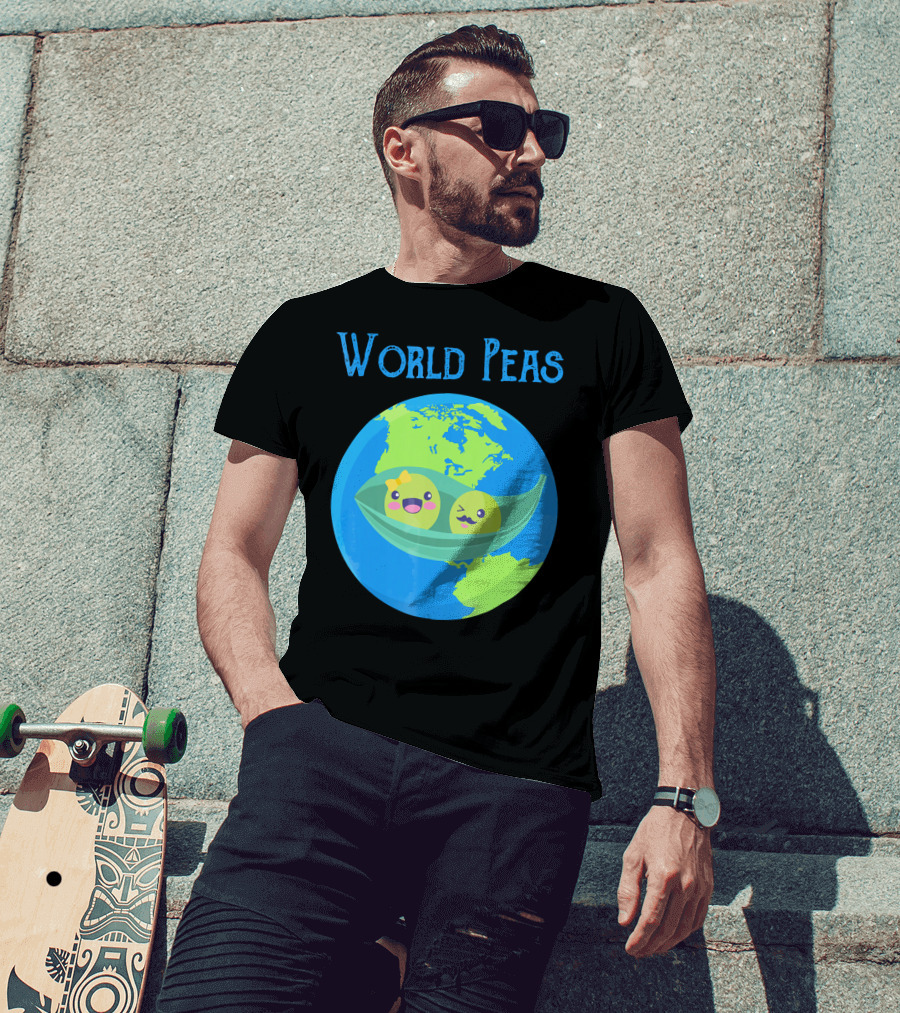 World Peas Give Peas A Chance Earth Peapod T-Shirt