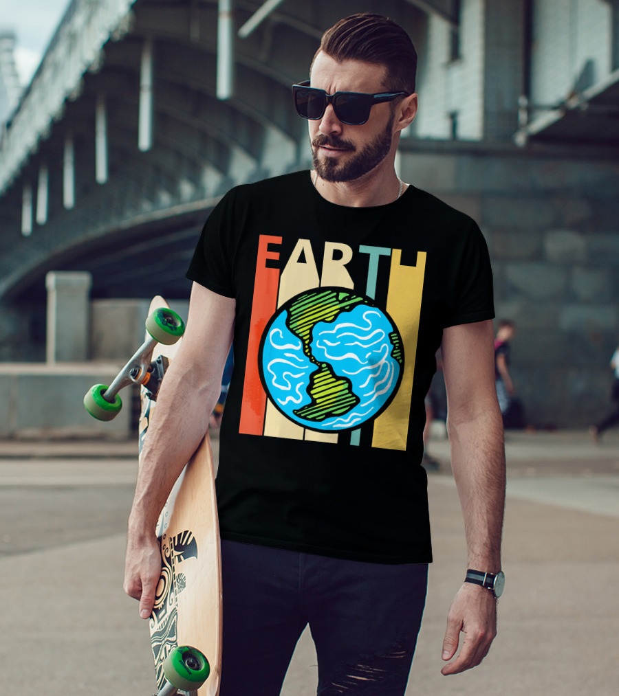Earth Vintage Retro Planet Earth Astronomy T-Shirt