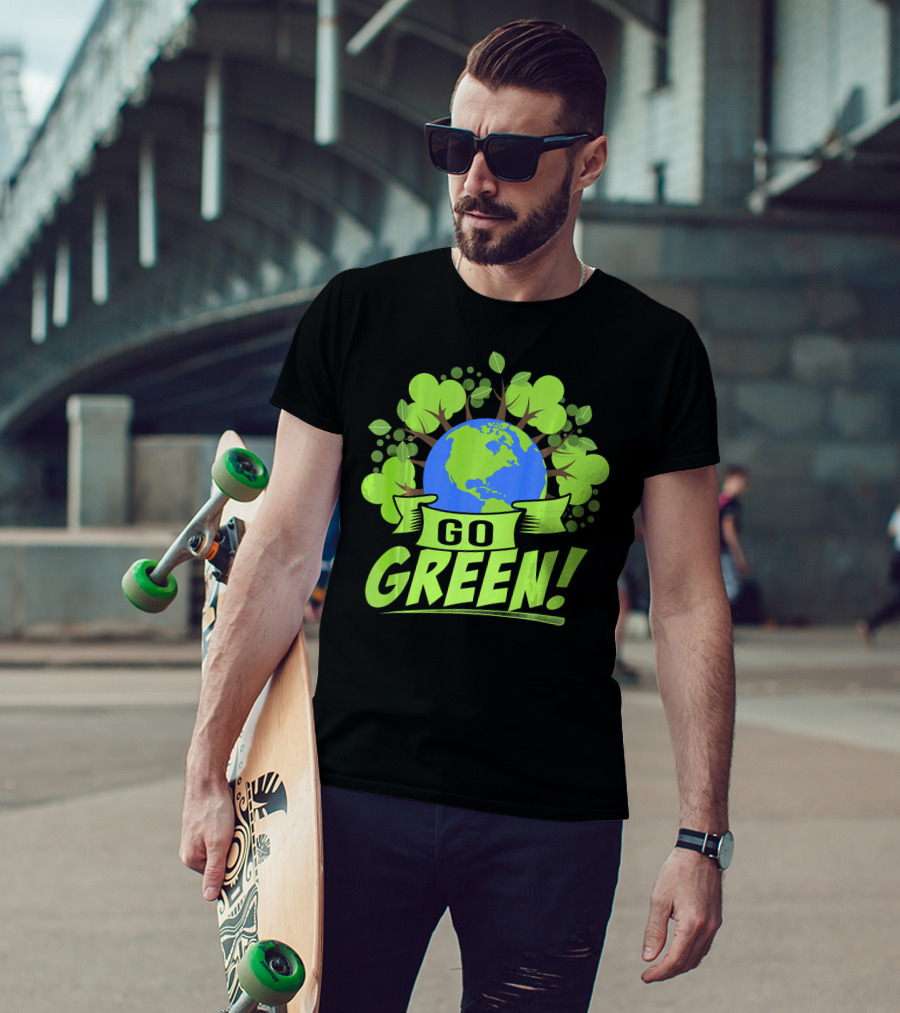 Go Green Earth Day Save Recycling T-Shirt