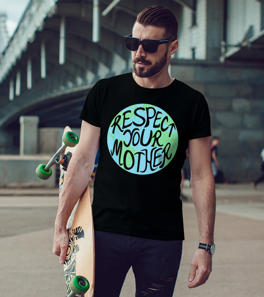Respect Your Mother Hand Drawn Earth T-Shirt