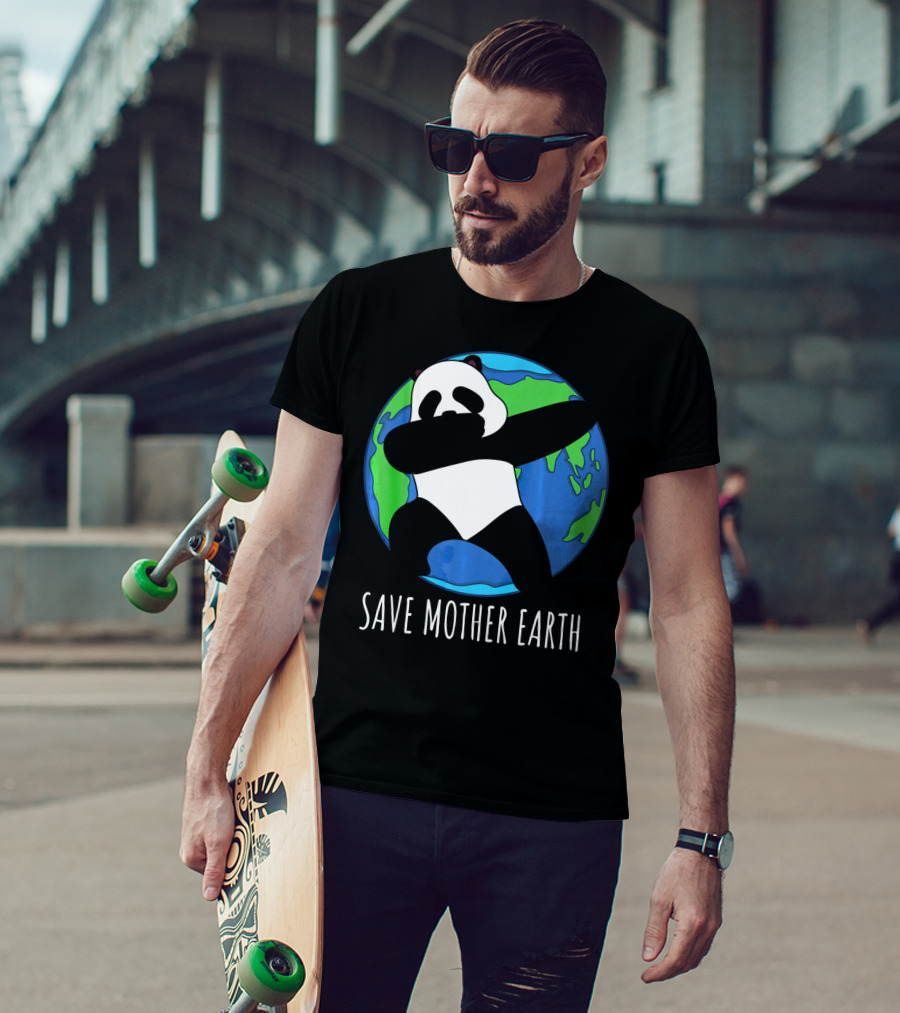 Earth Day Panda Dabbing Save Mother Earth T-Shirt