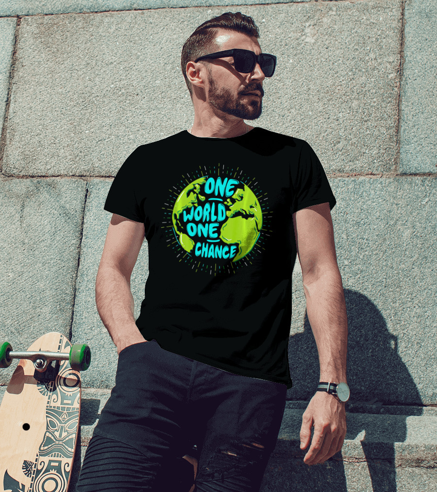 One World One Chance Planet Earth Climate Protection T-Shirt