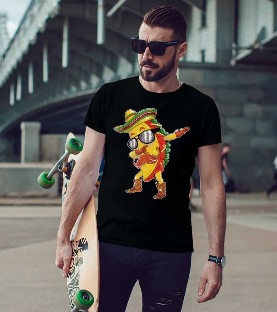 Funny Taco Dabbing Sombrero Cinco De Mayo T-Shirt