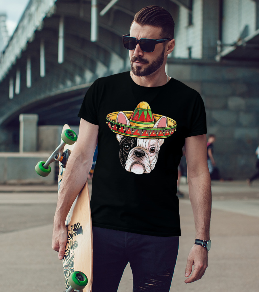 Cinco De Mayo French Bulldog Sombrero T-Shirt