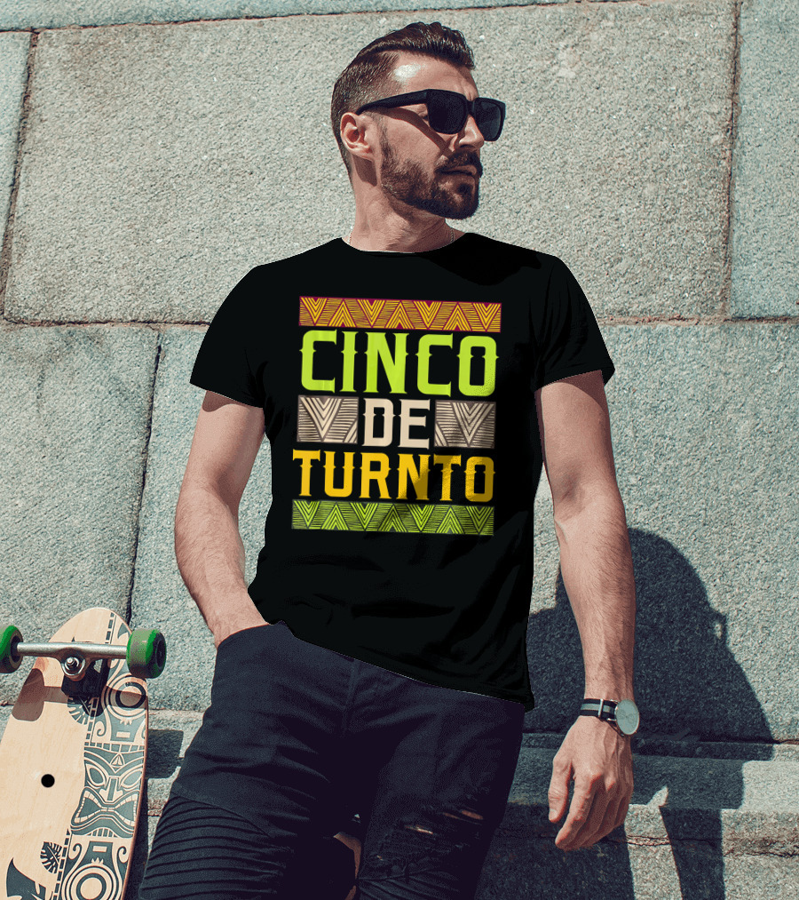 Cinco De Turnto Vibrant Geometric Cinco De Mayo T-Shirt