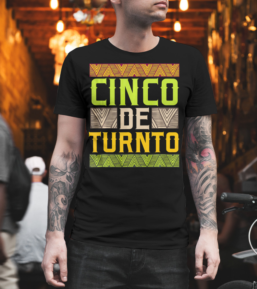 Cinco De Turnto Vibrant Geometric Cinco De Mayo T-Shirt
