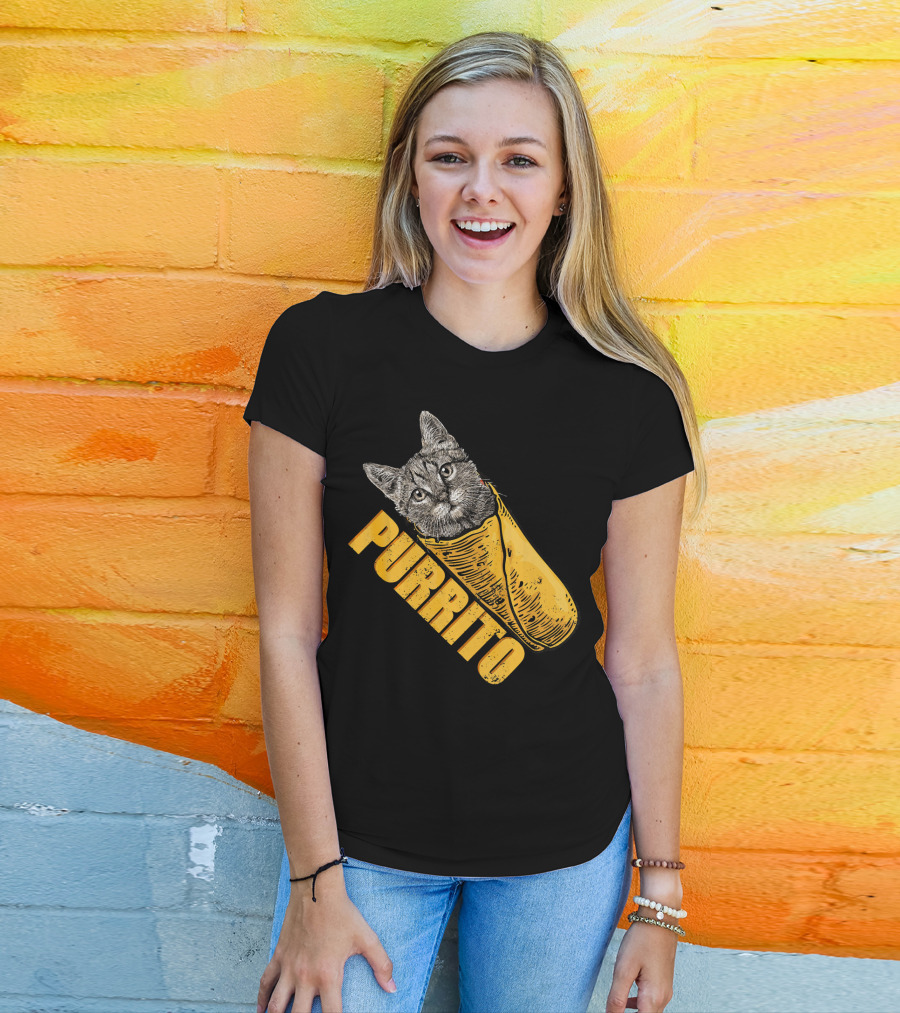 Purrito Cat Burrito Mexican Food Funny Purrito T-Shirt