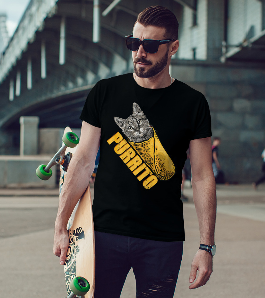 Purrito Cat Burrito Mexican Food Funny Purrito T-Shirt