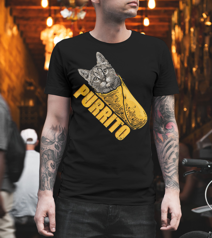 Purrito Cat Burrito Mexican Food Funny Purrito T-Shirt