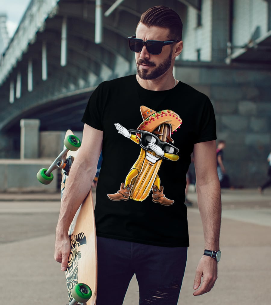 Dabbing Churro Sombrero Cinco De Mayo Party T-Shirt