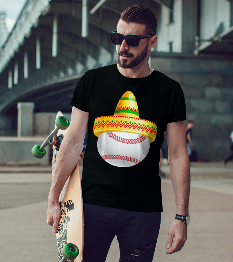 Cinco De Mayo Baseball Sombrero For Mama T-Shirt