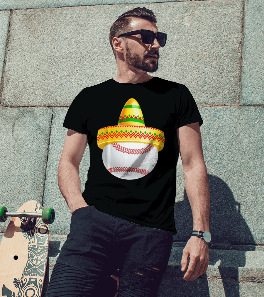 Cinco De Mayo Baseball Sombrero For Mama T-Shirt