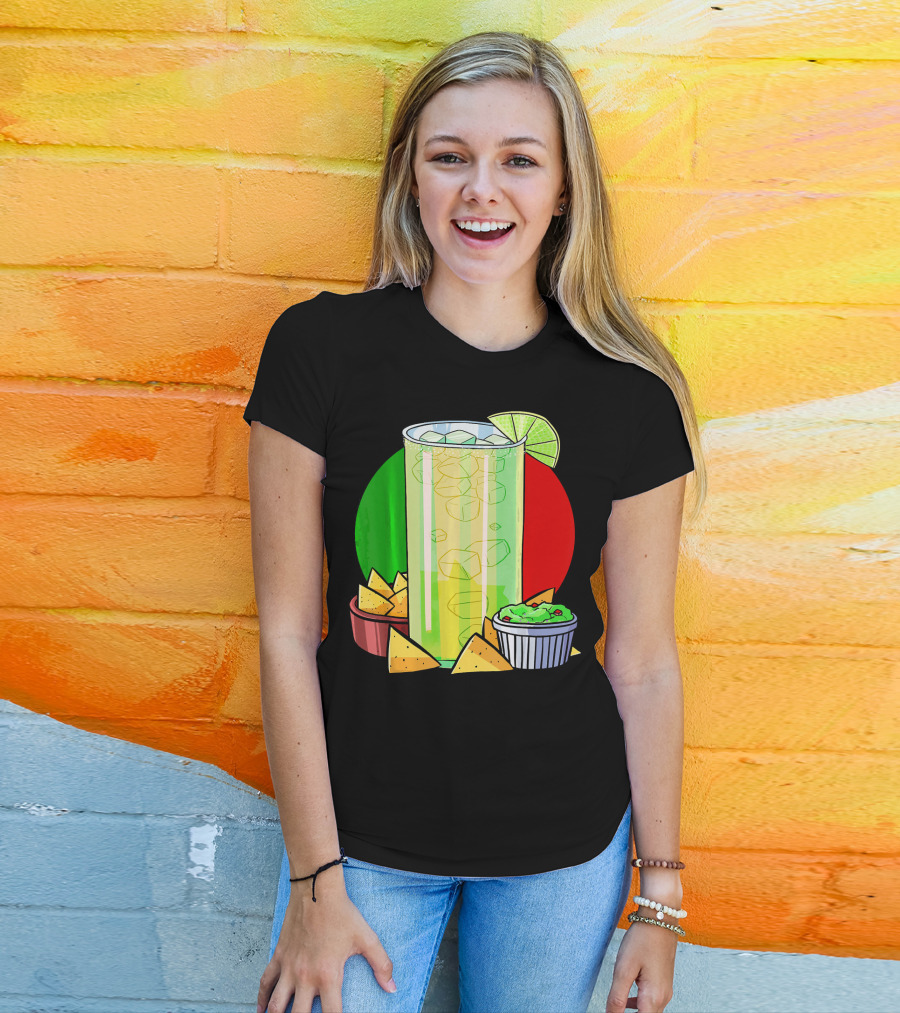 Funny Cinco De Mayo Tequila Guacamole Nachos Lime Fiesta T-Shirt