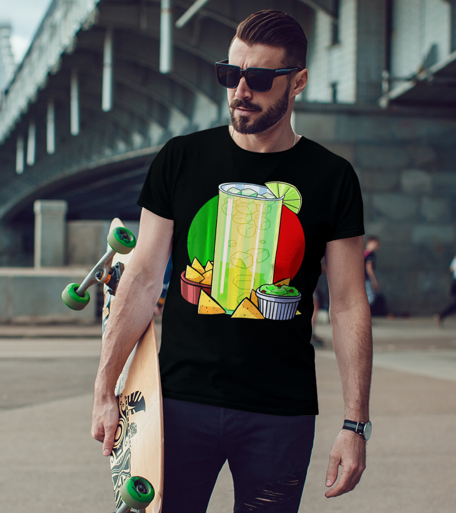 Funny Cinco De Mayo Tequila Guacamole Nachos Lime Fiesta T-Shirt