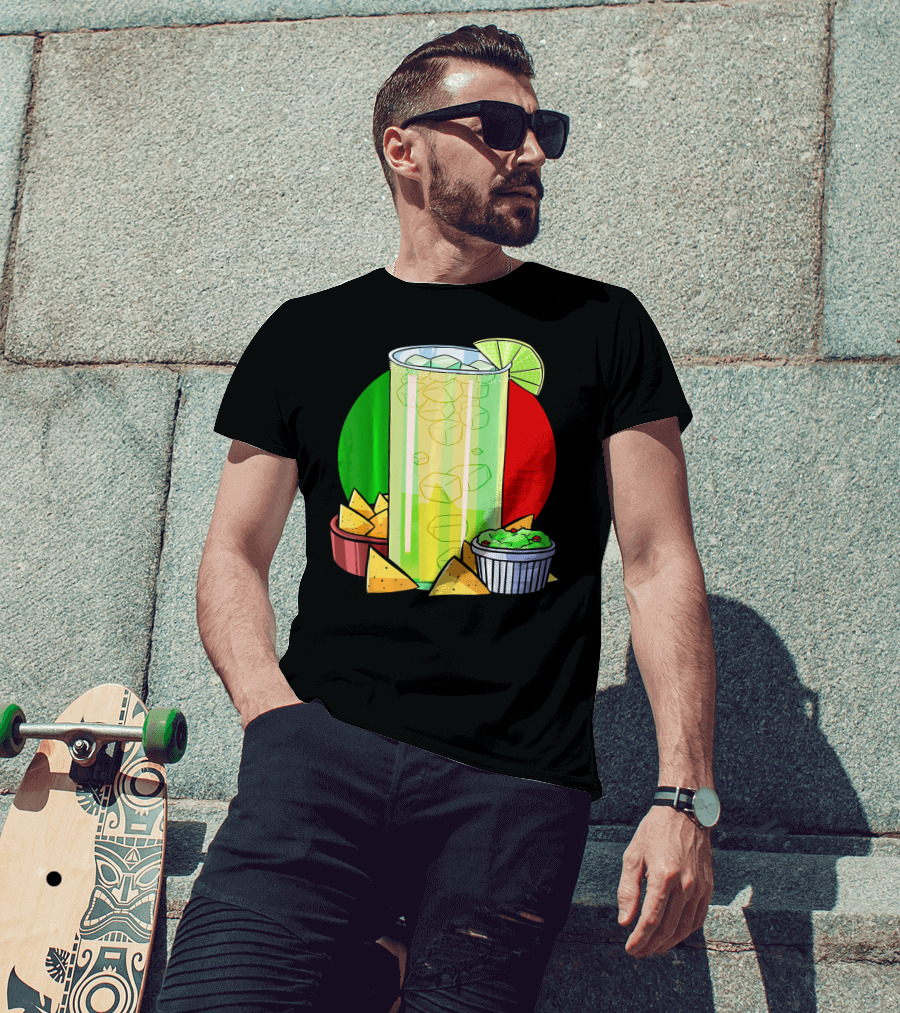 Funny Cinco De Mayo Tequila Guacamole Nachos Lime Fiesta T-Shirt