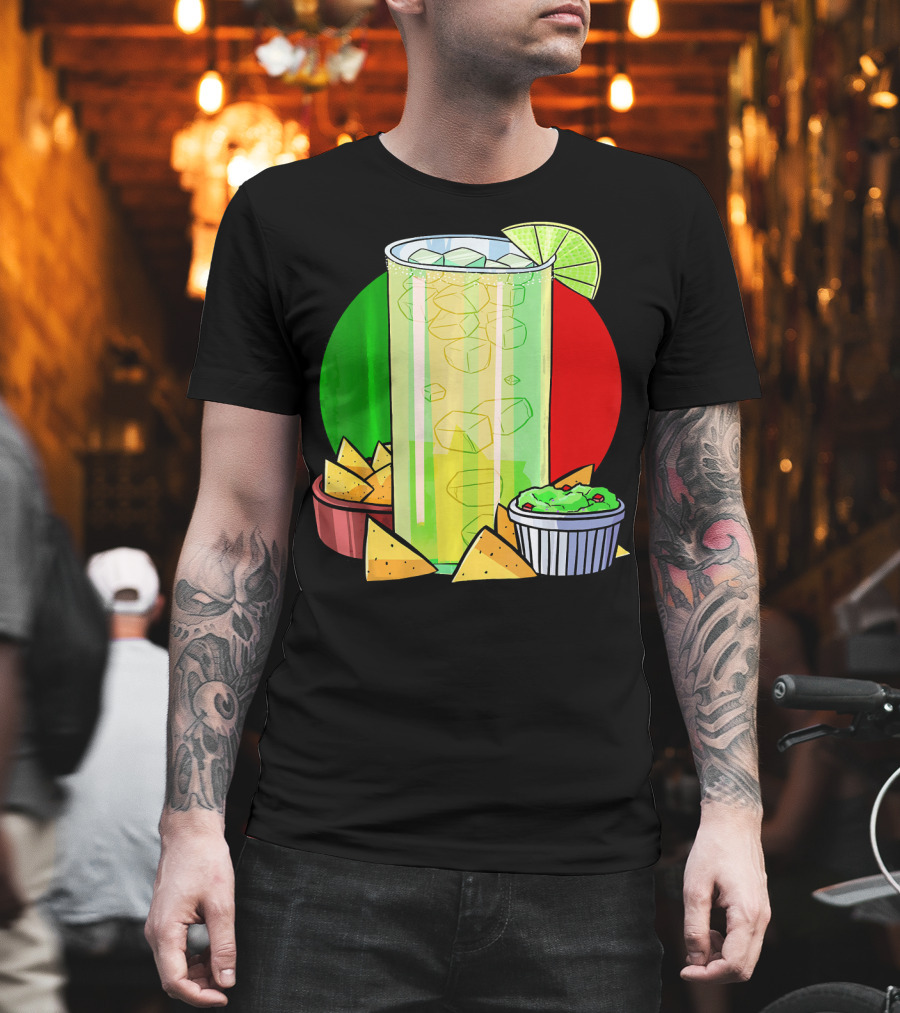 Funny Cinco de Mayo Tequila Guacamole Nachos Lime Fiesta T-Shirt