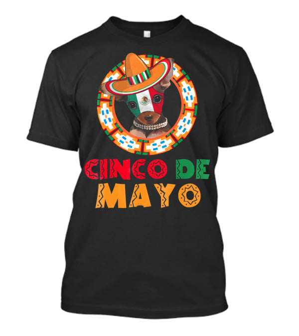 Cinco De Mayo Dog Chihuahua Mexican Sombrero T-Shirt