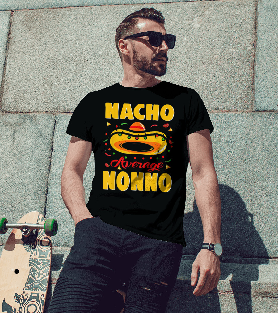 Nacho Average Nonno Festive Sombrero Fiesta Elements T-Shirt