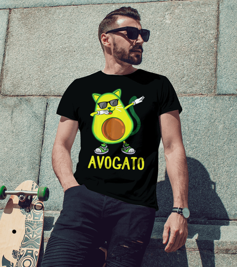 Funny Avogato Cat Dabbing Cinco De Kittens T-Shirt