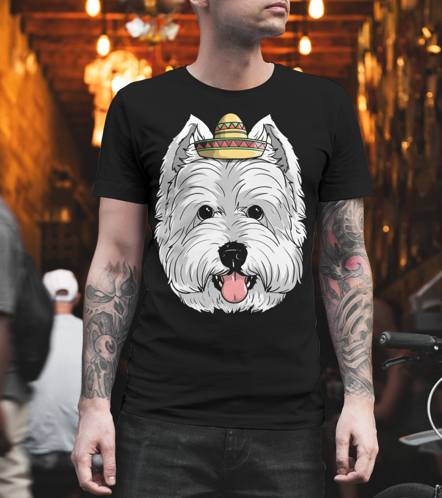 Cinco De Mayo Westie Dog Sombrero Fiesta T-Shirt