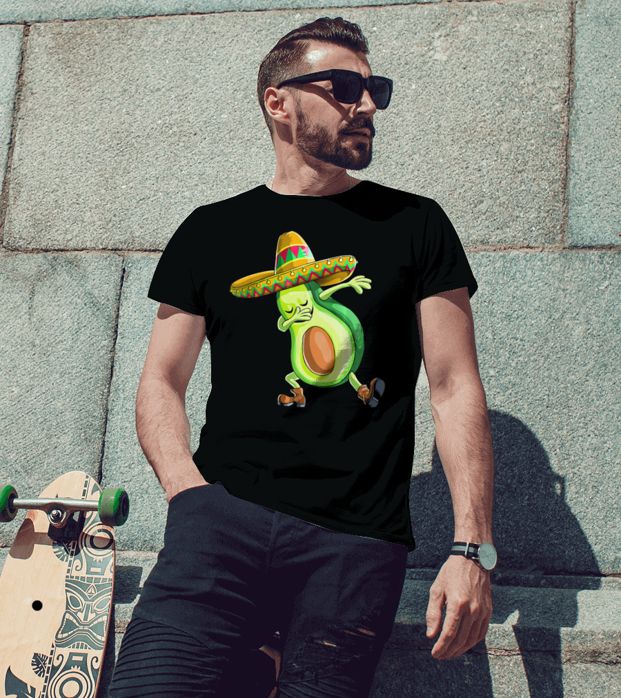 Cinco De Mayo Dancing Avocado With Sombrero T-Shirt