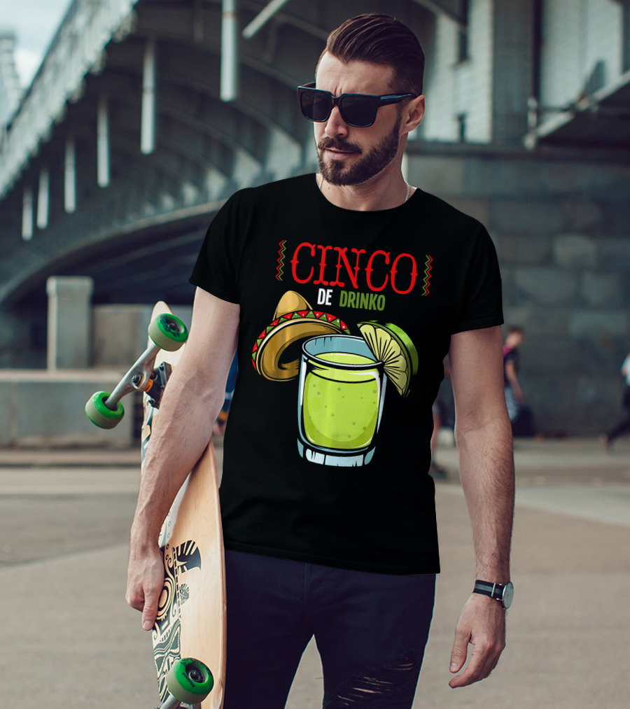 Cinco De Drinko Sombrero Lime Margarita Iconic Cinco De Mayo T-Shirt