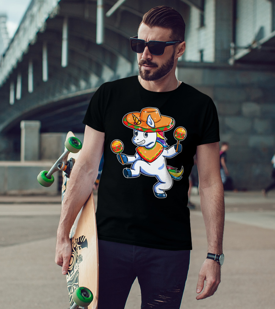 Funny Sombrero Unicorn Cinco De Mayo T-Shirt