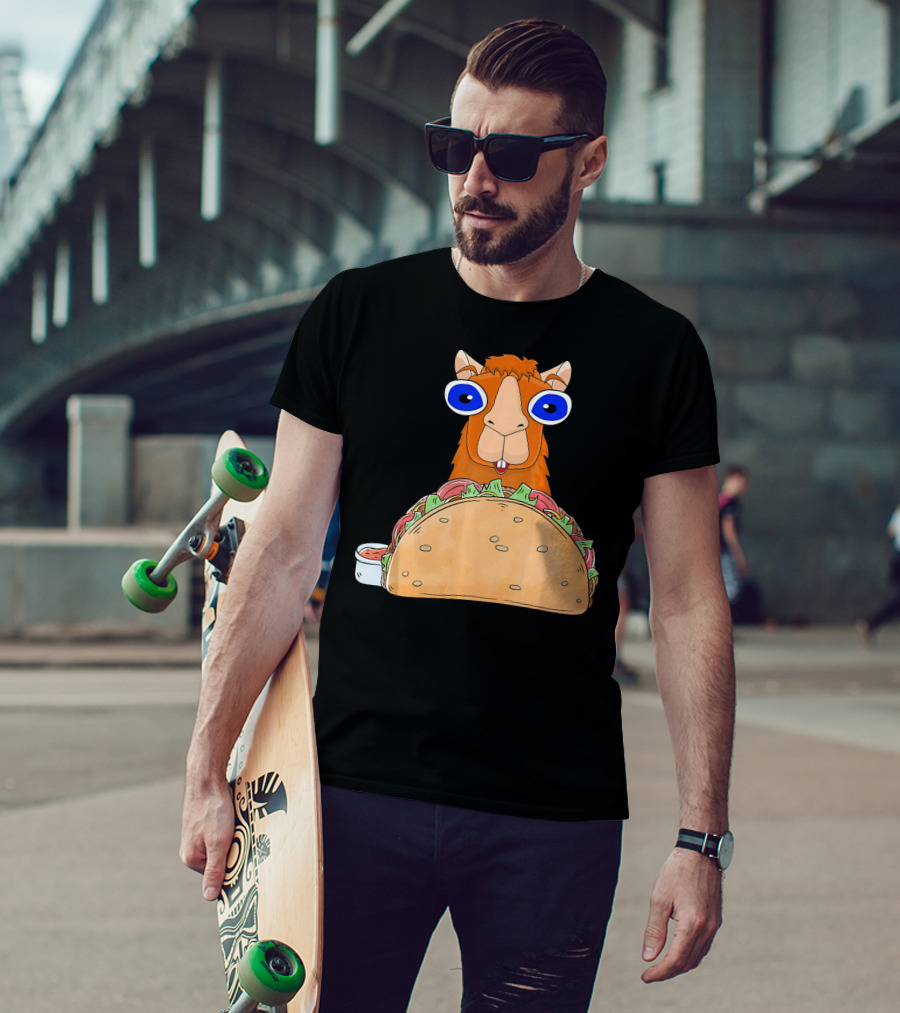 Llama Taco Lover Cinco De Mayo T-Shirt
