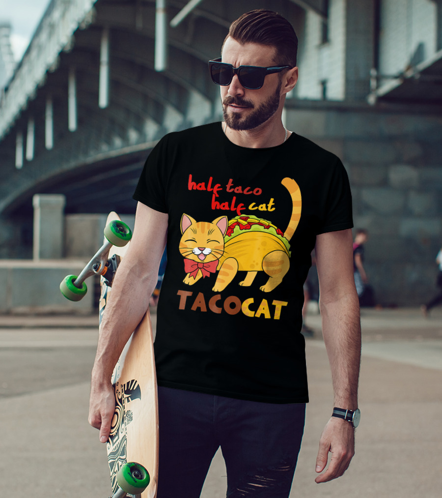 Half Taco Half Cat TacoCat Cinco De Mayo Taco T-Shirt