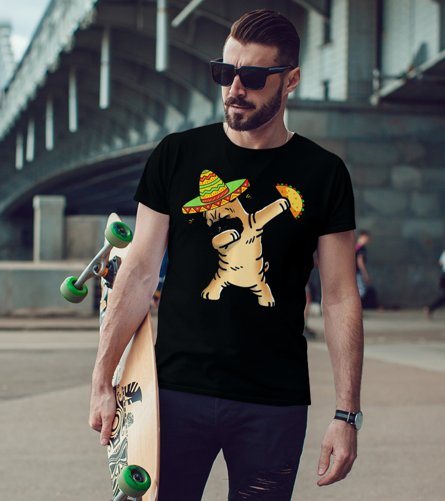 Cinco De Mayo Shar Pei Dabbing With Taco And Sombrero T-Shirt