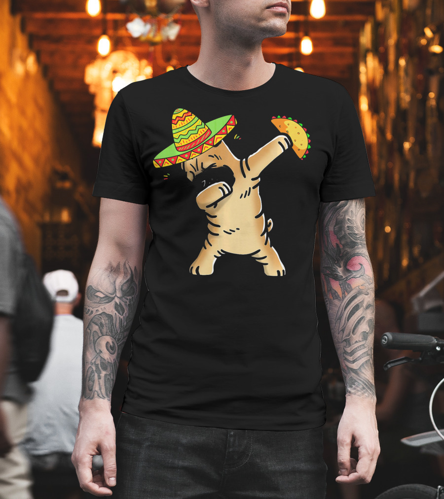 Cinco De Mayo Shar Pei Dabbing with Taco and Sombrero T-Shirt