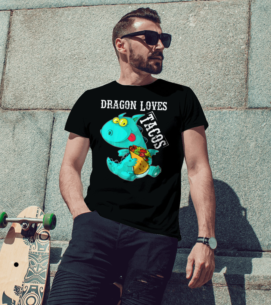 Dragon Loves Tacos Cinco De Mayo Taco T-Shirt