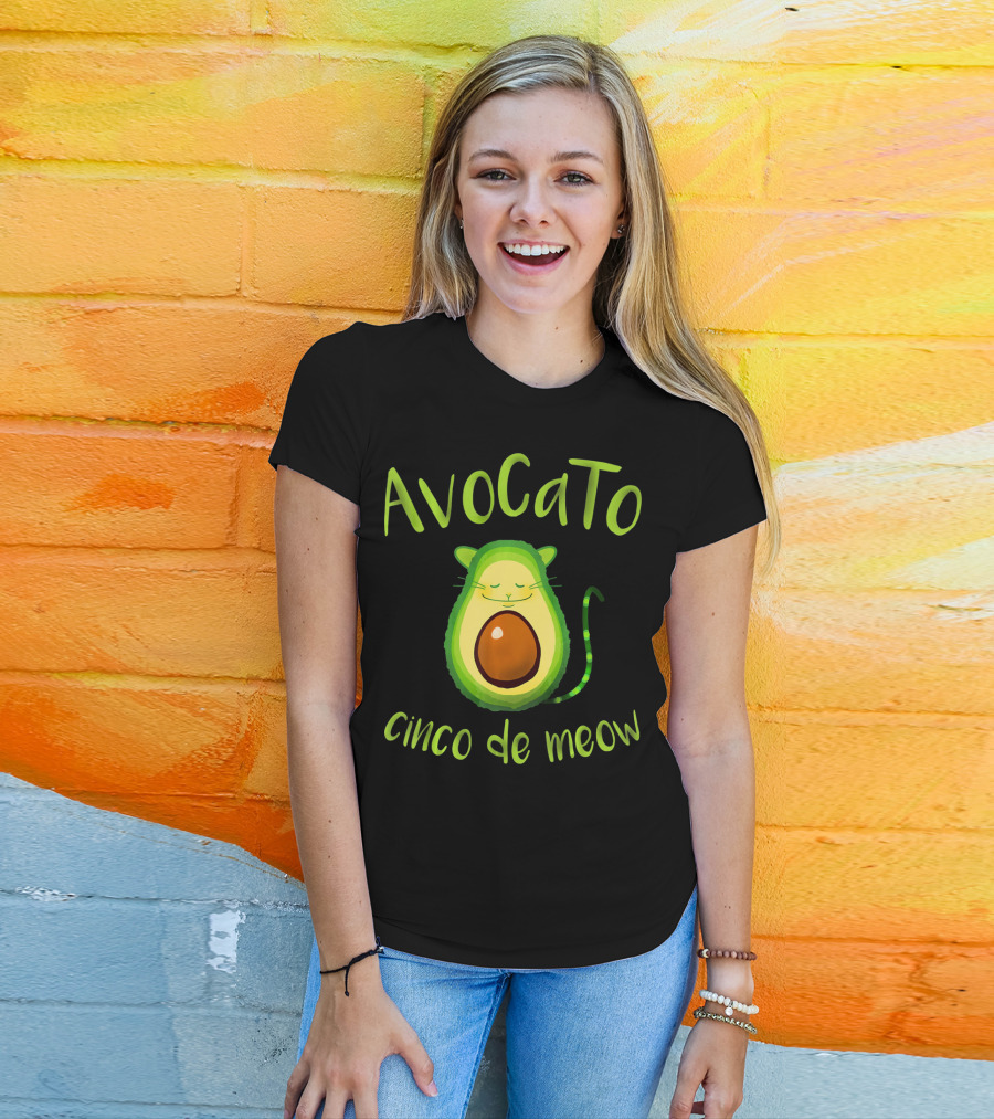 Avocato Cinco De Meow Avocado Cat Fusion T-Shirt