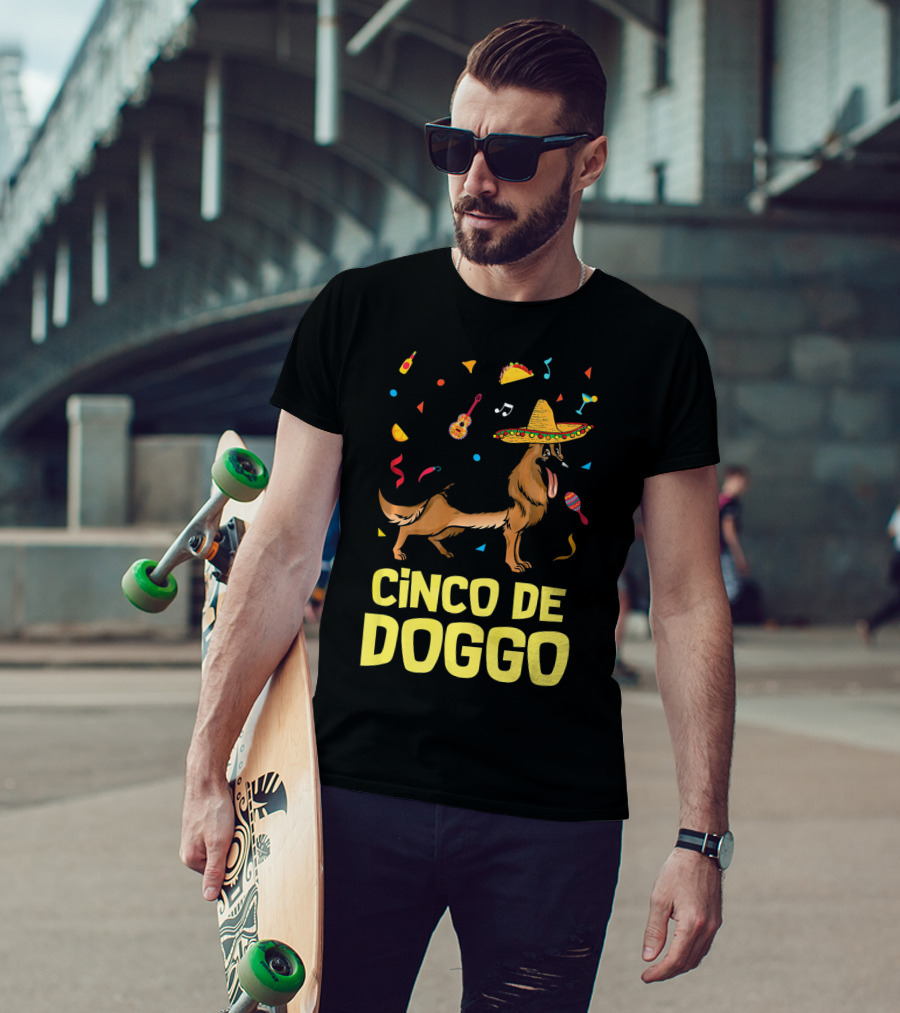 Cinco De Doggo Taco Sombrero German Shepherd T-Shirt