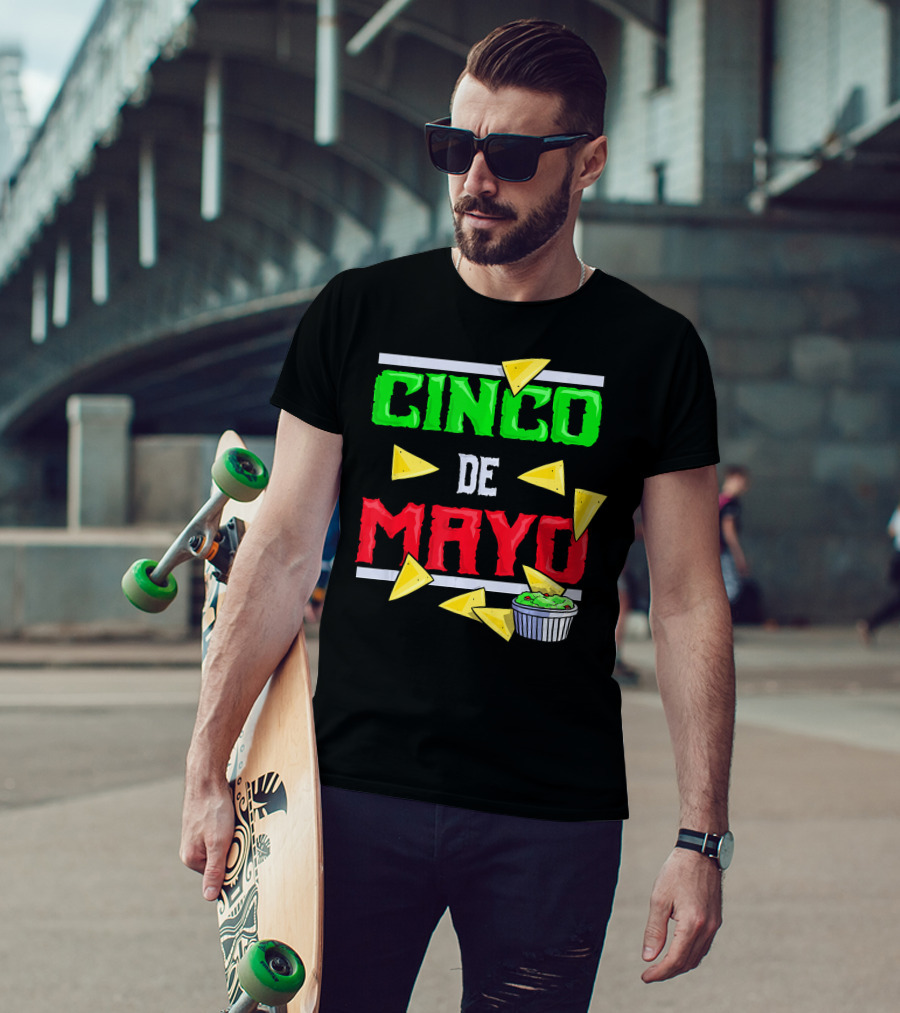 Cinco De Mayo Nacho Chips Guacamole Fiesta T-Shirt