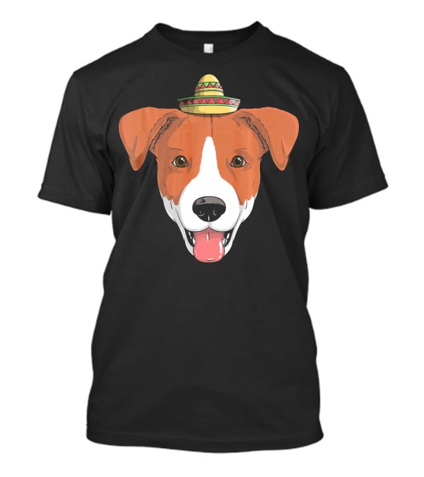 Jack Russell Dog Sombrero Fiesta Cinco De Mayo T-Shirt