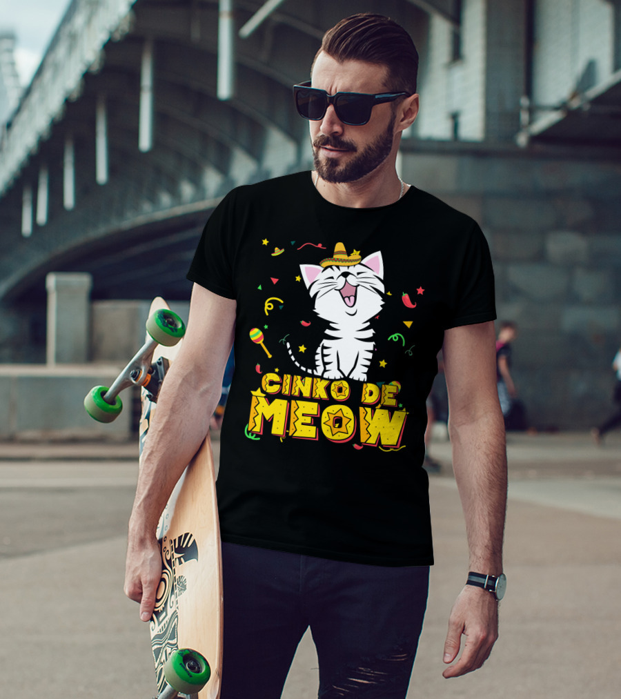 Cinco De Meow Cat Sombrero T-Shirt