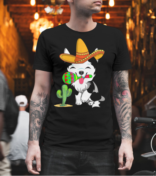 Cute Husky Dog with Sombrero and Maracas Cinco de Mayo 5th of May T-Shirt Cute Husky Dog with Sombrero and Maracas Cinco de Mayo 5th of May T-Shirt