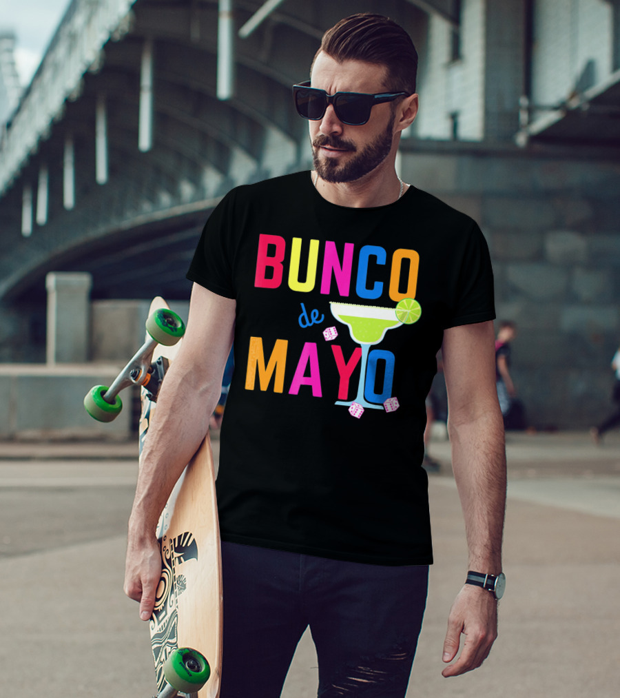 Bunco De Mayo Margarita Dice Colorful T-Shirt